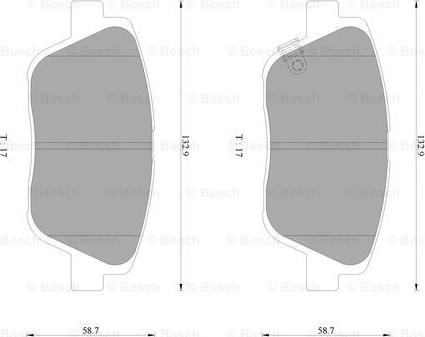 BOSCH 0 986 AB3 093 - Brake Pad Set, disc brake autospares.lv