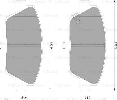 BOSCH 0 986 AB3 092 - Brake Pad Set, disc brake autospares.lv