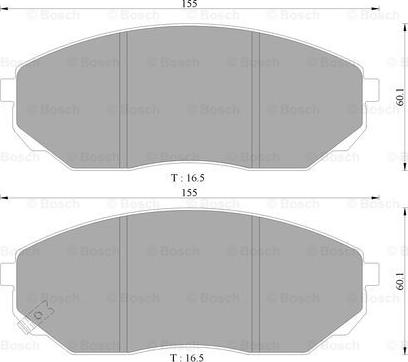 BOSCH 0 986 AB3 048 - Brake Pad Set, disc brake autospares.lv