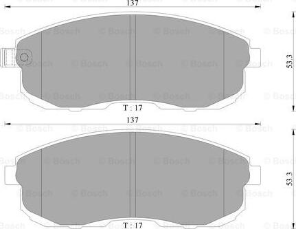 BOSCH 0 986 AB3 043 - Brake Pad Set, disc brake autospares.lv