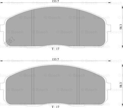 BOSCH 0 986 AB3 047 - Brake Pad Set, disc brake autospares.lv