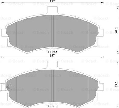 BOSCH 0 986 AB3 050 - Brake Pad Set, disc brake autospares.lv