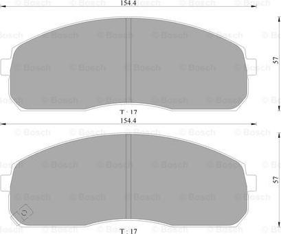 BOSCH 0 986 AB3 051 - Brake Pad Set, disc brake autospares.lv