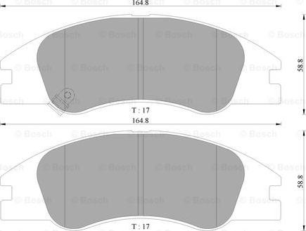 BOSCH 0 986 AB3 058 - Brake Pad Set, disc brake autospares.lv