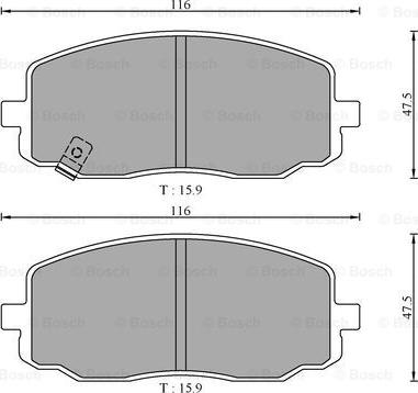 BOSCH 0 986 AB3 057 - Brake Pad Set, disc brake autospares.lv