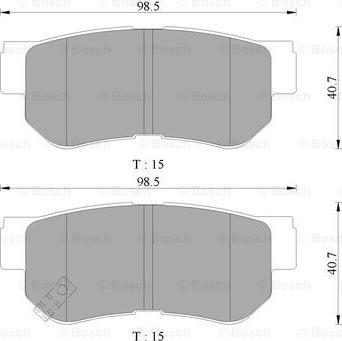 BOSCH 0 986 AB3 066 - Brake Pad Set, disc brake autospares.lv