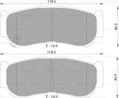 BOSCH 0 986 AB3 067 - Brake Pad Set, disc brake autospares.lv