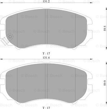 BOSCH 0 986 AB3 039 - Brake Pad Set, disc brake autospares.lv