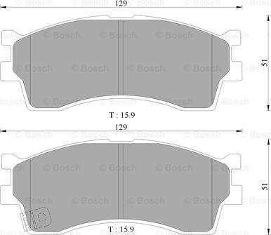 BOSCH 0 986 AB3 034 - Brake Pad Set, disc brake autospares.lv