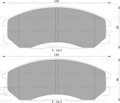 BOSCH 0 986 AB3 033 - Brake Pad Set, disc brake autospares.lv