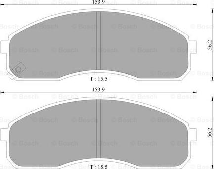 BOSCH 0 986 AB3 029 - Brake Pad Set, disc brake autospares.lv