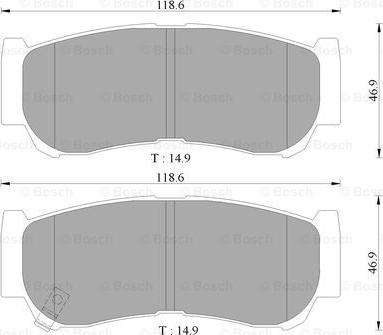 BOSCH 0 986 AB3 074 - Brake Pad Set, disc brake autospares.lv