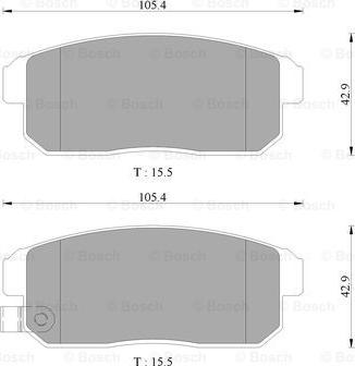 BOSCH 0 986 AB3 075 - Brake Pad Set, disc brake autospares.lv