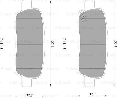 BOSCH 0 986 AB3 076 - Brake Pad Set, disc brake autospares.lv