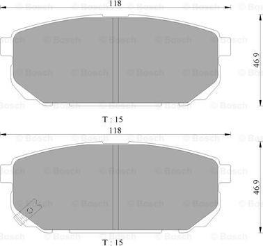 BOSCH 0 986 AB3 070 - Brake Pad Set, disc brake autospares.lv