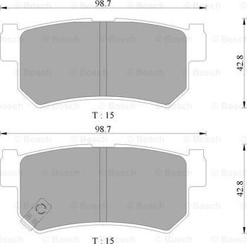 BOSCH 0 986 AB3 073 - Brake Pad Set, disc brake autospares.lv