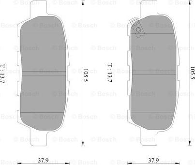 BOSCH 0 986 AB3 104 - Brake Pad Set, disc brake autospares.lv