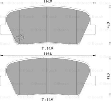 BOSCH 0 986 AB3 105 - Brake Pad Set, disc brake autospares.lv