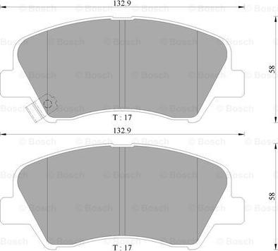 BOSCH 0 986 AB3 107 - Brake Pad Set, disc brake autospares.lv