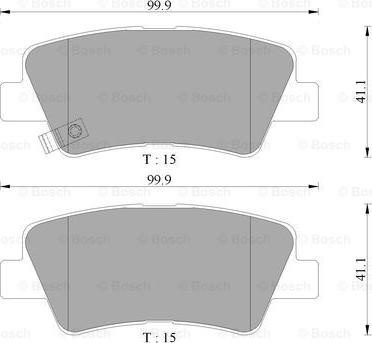 BOSCH 0 986 AB3 133 - Brake Pad Set, disc brake autospares.lv