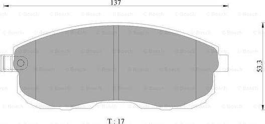 BOSCH 0 986 AB3 120 - Brake Pad Set, disc brake autospares.lv