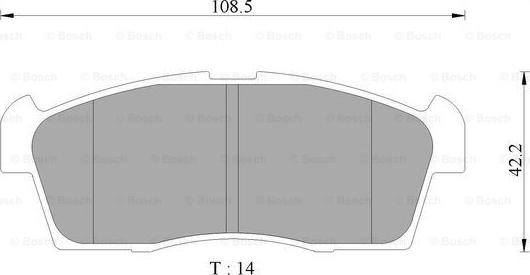 BOSCH 0 986 AB2 490 - Brake Pad Set, disc brake autospares.lv