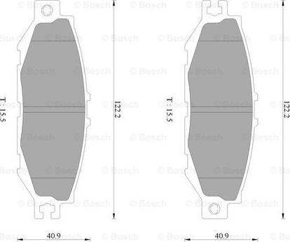 BOSCH 0 986 AB2 443 - Brake Pad Set, disc brake autospares.lv