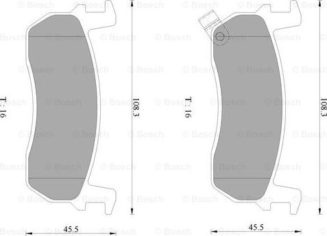 BOSCH 0 986 AB2 447 - Brake Pad Set, disc brake autospares.lv