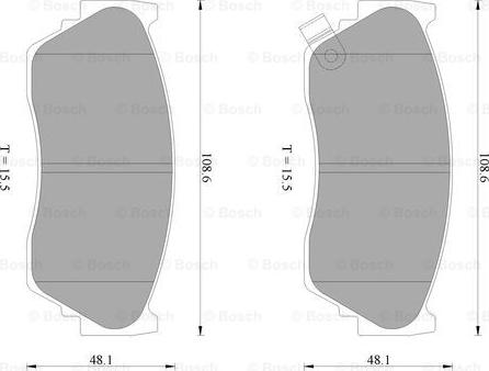 BOSCH 0 986 AB2 457 - Brake Pad Set, disc brake autospares.lv