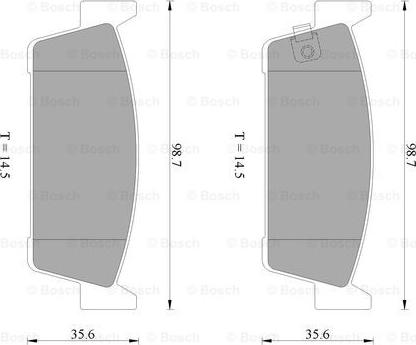 BOSCH 0 986 AB2 464 - Brake Pad Set, disc brake autospares.lv