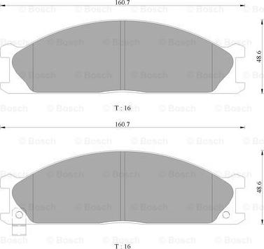 BOSCH 0 986 AB2 467 - Brake Pad Set, disc brake autospares.lv