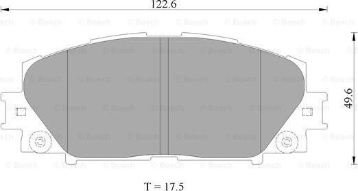 BOSCH 0 986 AB2 133 - Brake Pad Set, disc brake autospares.lv