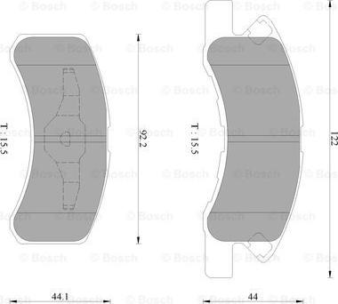 BOSCH 0 986 AB2 417 - Brake Pad Set, disc brake autospares.lv