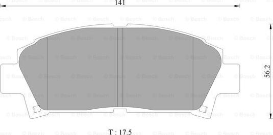 BOSCH 0 986 AB2 485 - Brake Pad Set, disc brake autospares.lv