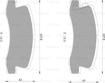 BOSCH 0 986 AB2 486 - Brake Pad Set, disc brake autospares.lv