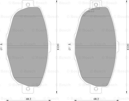 BOSCH 0 986 AB2 487 - Brake Pad Set, disc brake autospares.lv