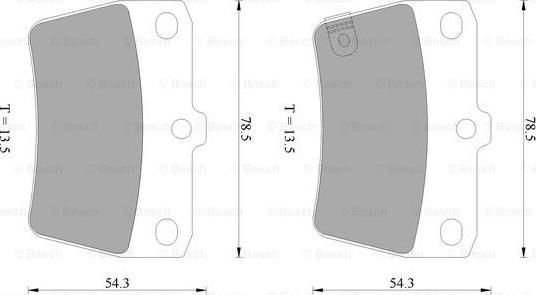 BOSCH 0 986 AB2 477 - Brake Pad Set, disc brake autospares.lv