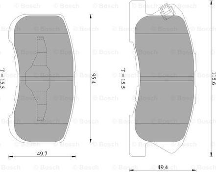 BOSCH 0 986 AB2 559 - Brake Pad Set, disc brake autospares.lv