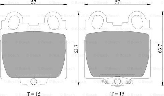 BOSCH 0 986 AB2 552 - Brake Pad Set, disc brake autospares.lv