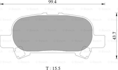 BOSCH 0 986 AB2 504 - Brake Pad Set, disc brake autospares.lv