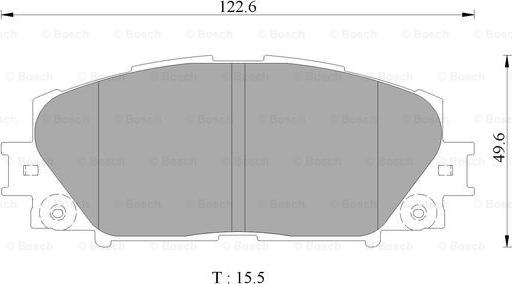 BOSCH 0 986 AB2 500 - Brake Pad Set, disc brake autospares.lv