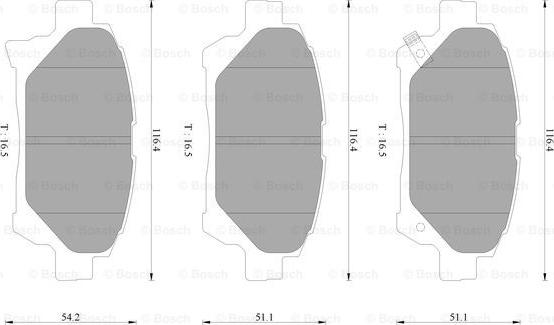 BOSCH 0 986 AB2 503 - Brake Pad Set, disc brake autospares.lv