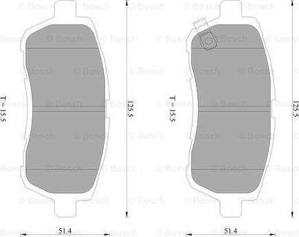 BOSCH 0 986 AB2 502 - Brake Pad Set, disc brake autospares.lv