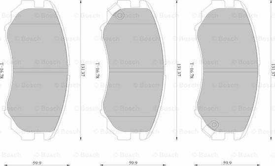 BOSCH 0 986 AB2 514 - Brake Pad Set, disc brake autospares.lv