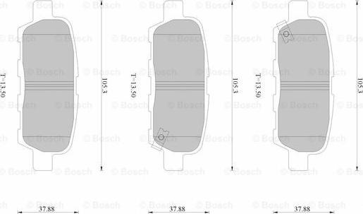 BOSCH 0 986 AB2 515 - Brake Pad Set, disc brake autospares.lv