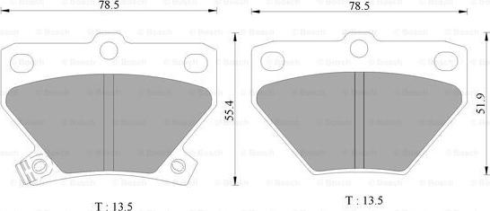 BOSCH 0 986 AB2 670 - Brake Pad Set, disc brake autospares.lv