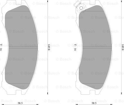 BOSCH 0 986 AB2 065 - Brake Pad Set, disc brake autospares.lv