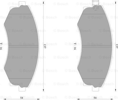 BOSCH 0 986 AB2 067 - Brake Pad Set, disc brake autospares.lv