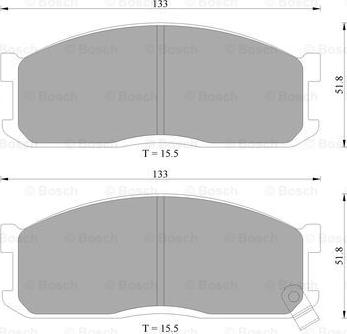 BOSCH 0 986 AB2 006 - Brake Pad Set, disc brake autospares.lv