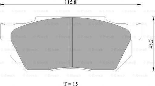 BOSCH 0 986 AB2 000 - Brake Pad Set, disc brake autospares.lv